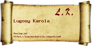 Lugosy Karola névjegykártya